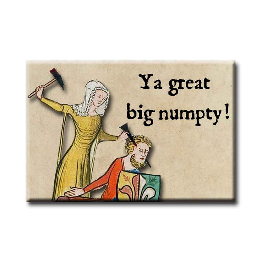 Medieval Marginalia Ya Great Big Numpty Refrigerator Magnet