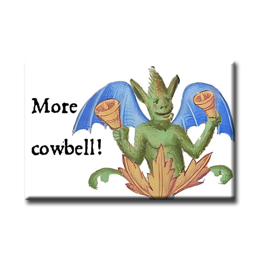 Medieval Marginalia More Cowbell Refrigerator Magnet