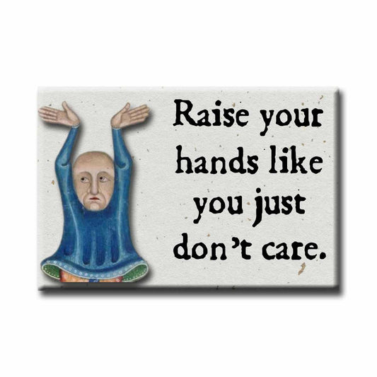 Medieval Marginalia Raise Your Hands Refrigerator Magnet
