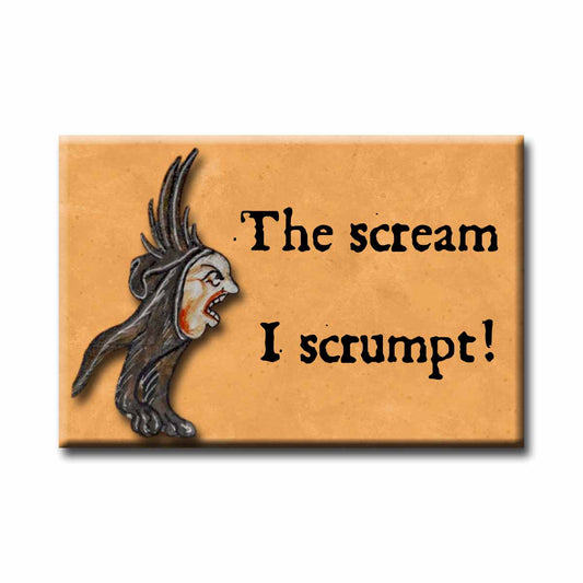 Medieval Marginalia The Scream Refrigerator Magnet
