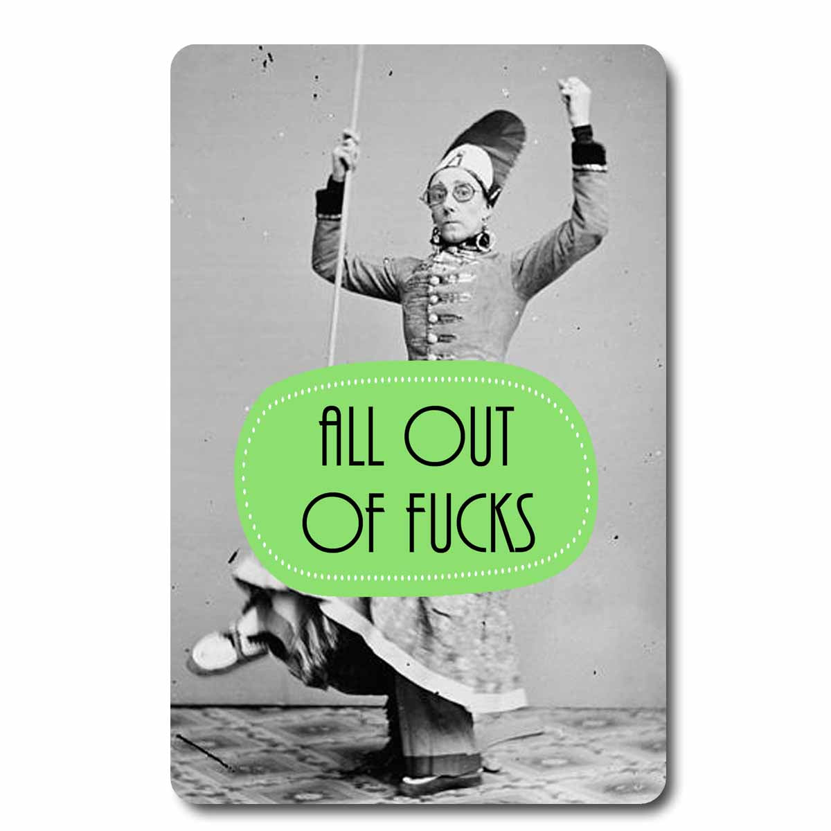 All Out of Fucks NSFW Postcard