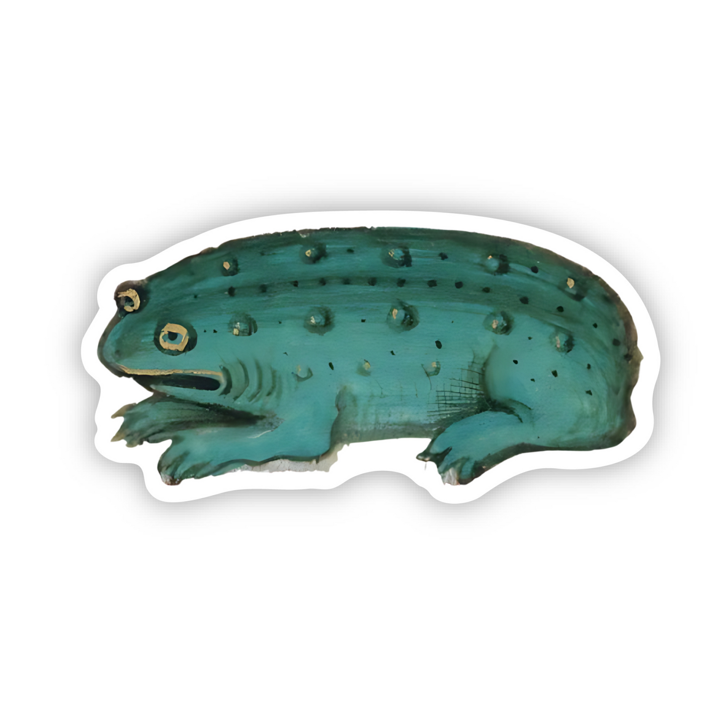 Medieval Marginalia Frog Vinyl Sticker