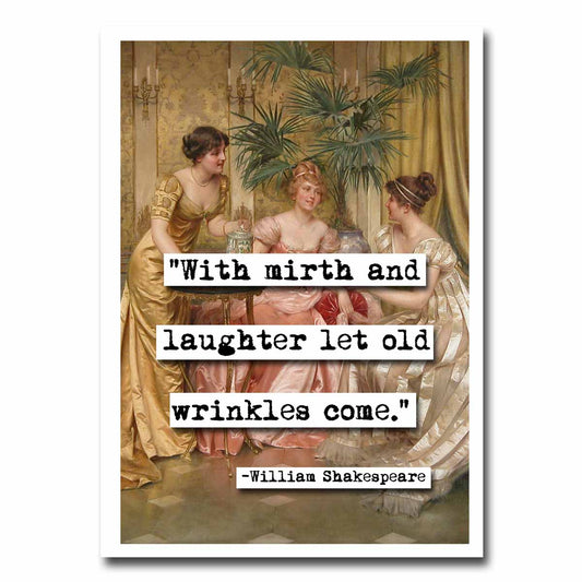 William Shakespeare Mirth Quote Blank Greeting Card