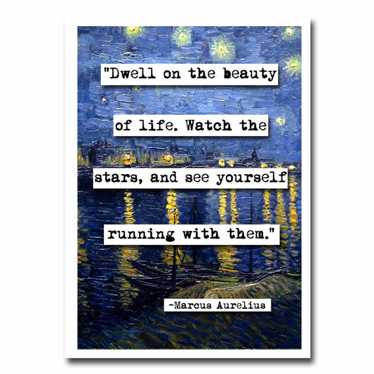 Marcus Aurelius Beauty Quote Blank Greeting Card