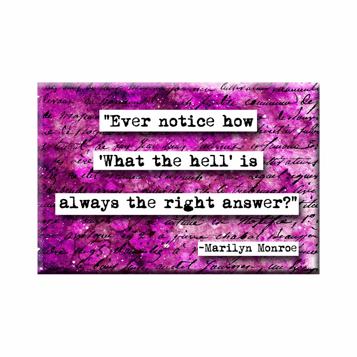 Marilyn Monroe Answer quote Magnet (no.115)