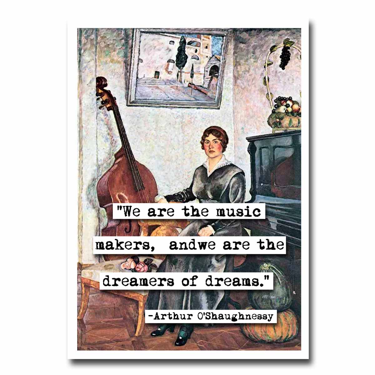 Arthur O'Shaughnessy Dreamers of Dreams Quote Blank Greeting Card