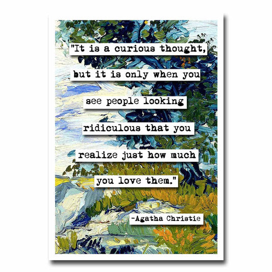 Agatha Christie Ridiculous Quote Blank Greeting Card