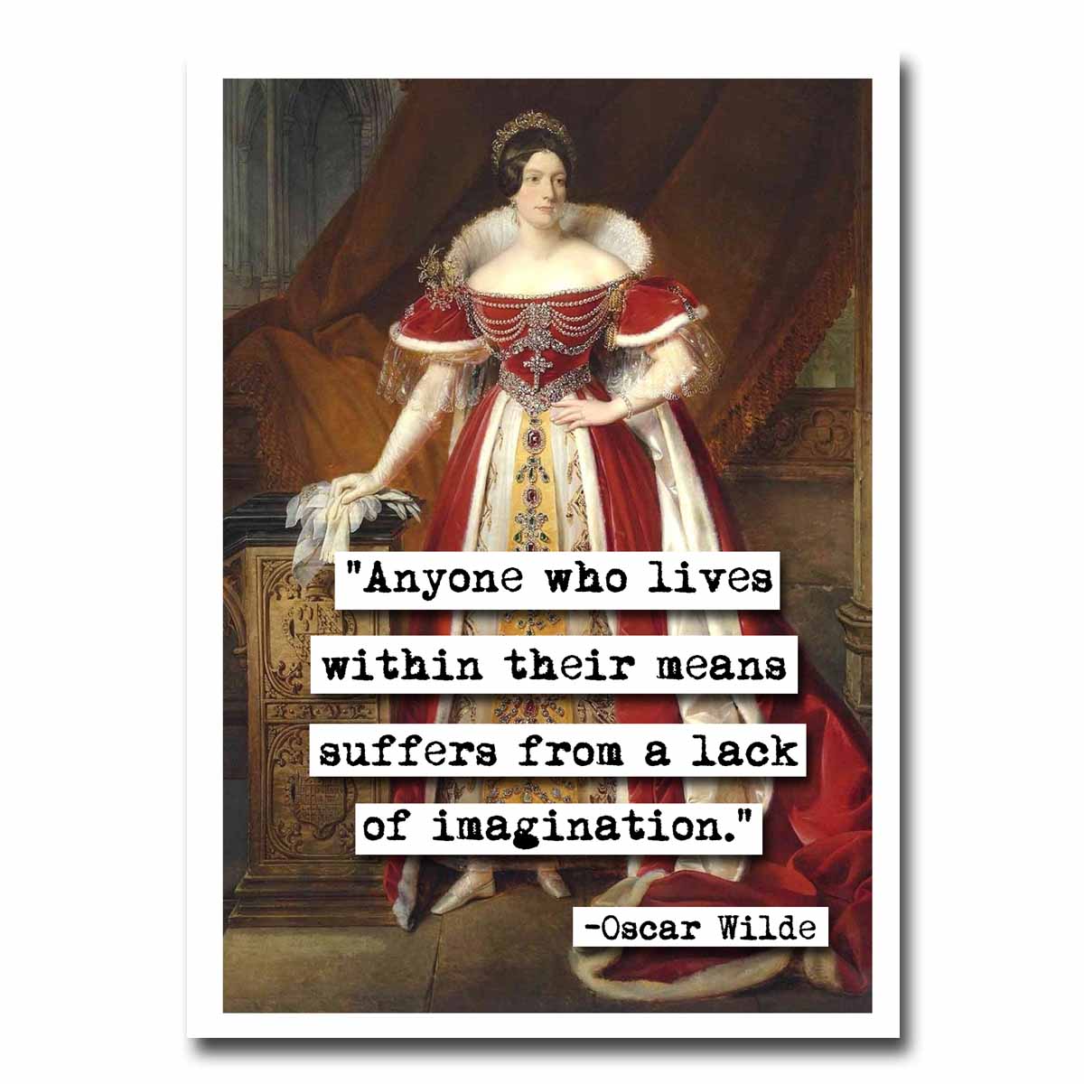 Oscar Wilde Imagination Quote Blank Greeting Card