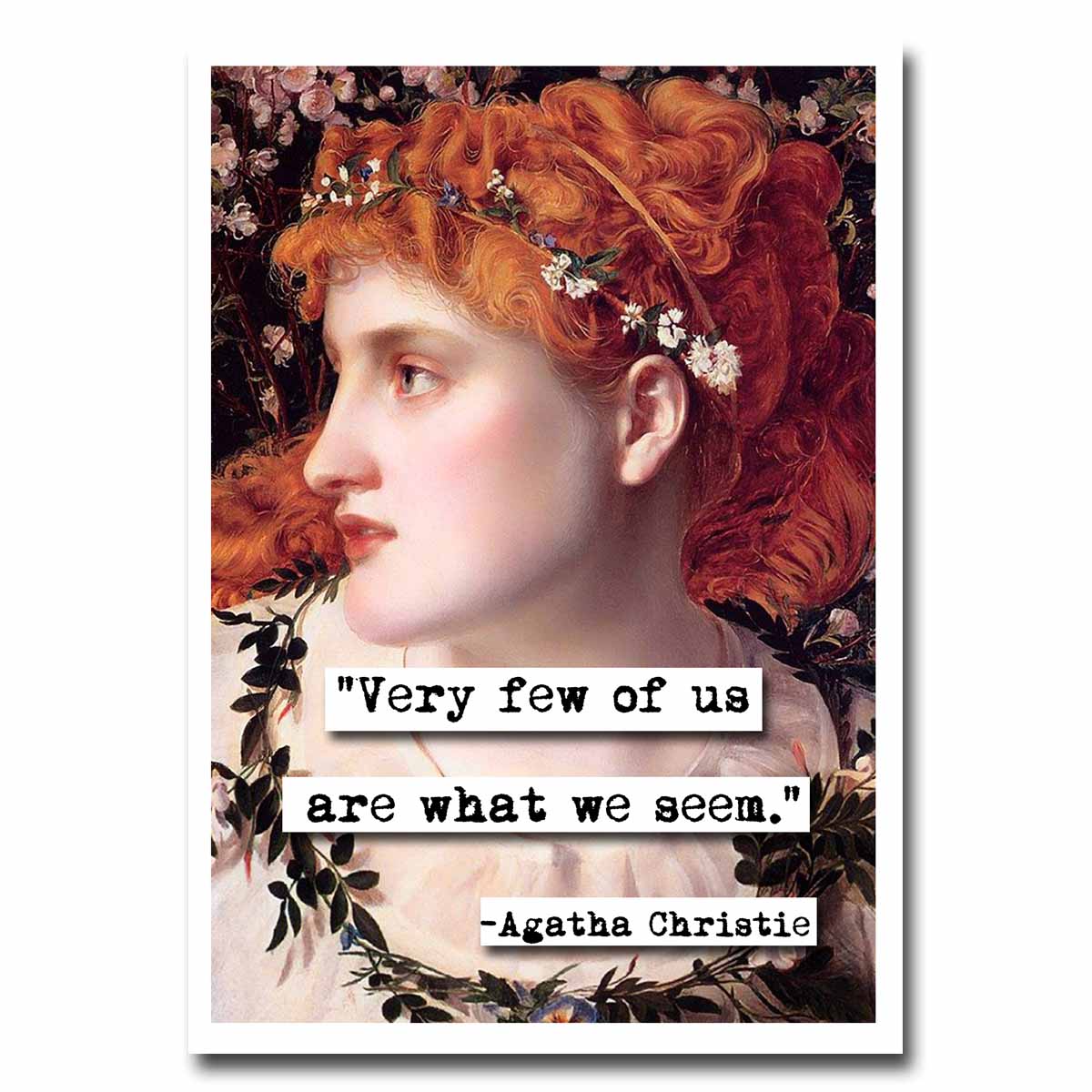 Agatha Christie What We Seem Quote Blank Greeting Card