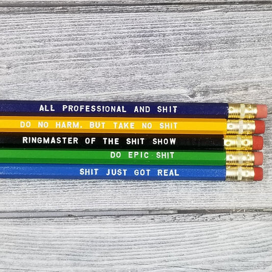 Oh Shit Variety Pack of Pencils NSFW