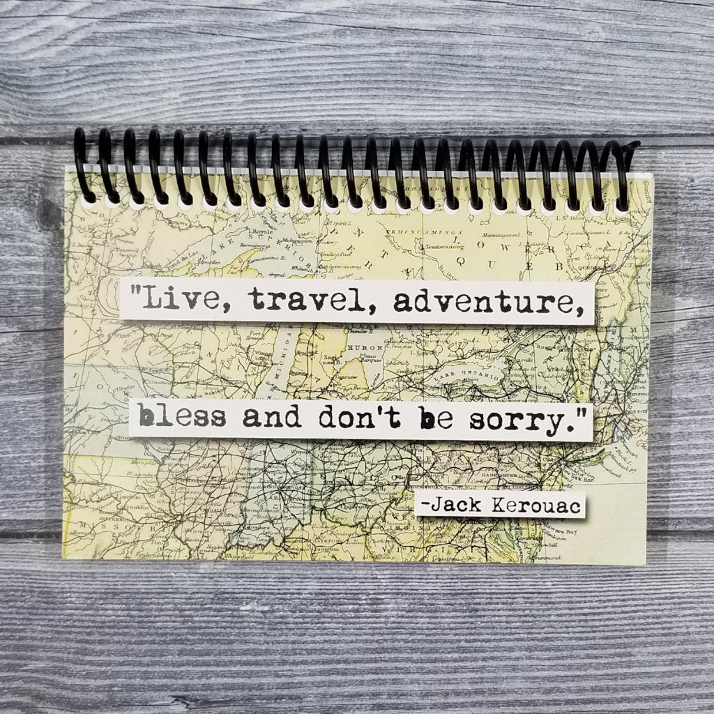 Jack Kerouac Live Travel Quote Blank 4x6 Notepad