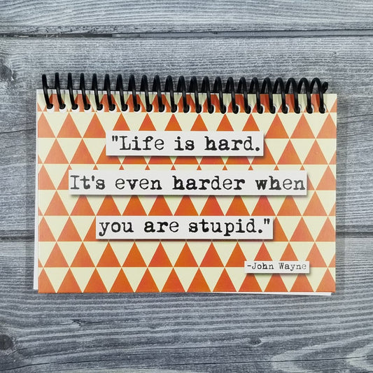 John Wayne Stupidity Blank 4x6 Notepad