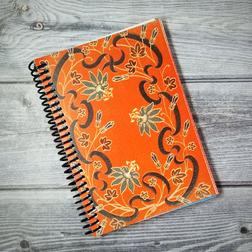 Orange Floral classic 5x7 Unlined Notebook