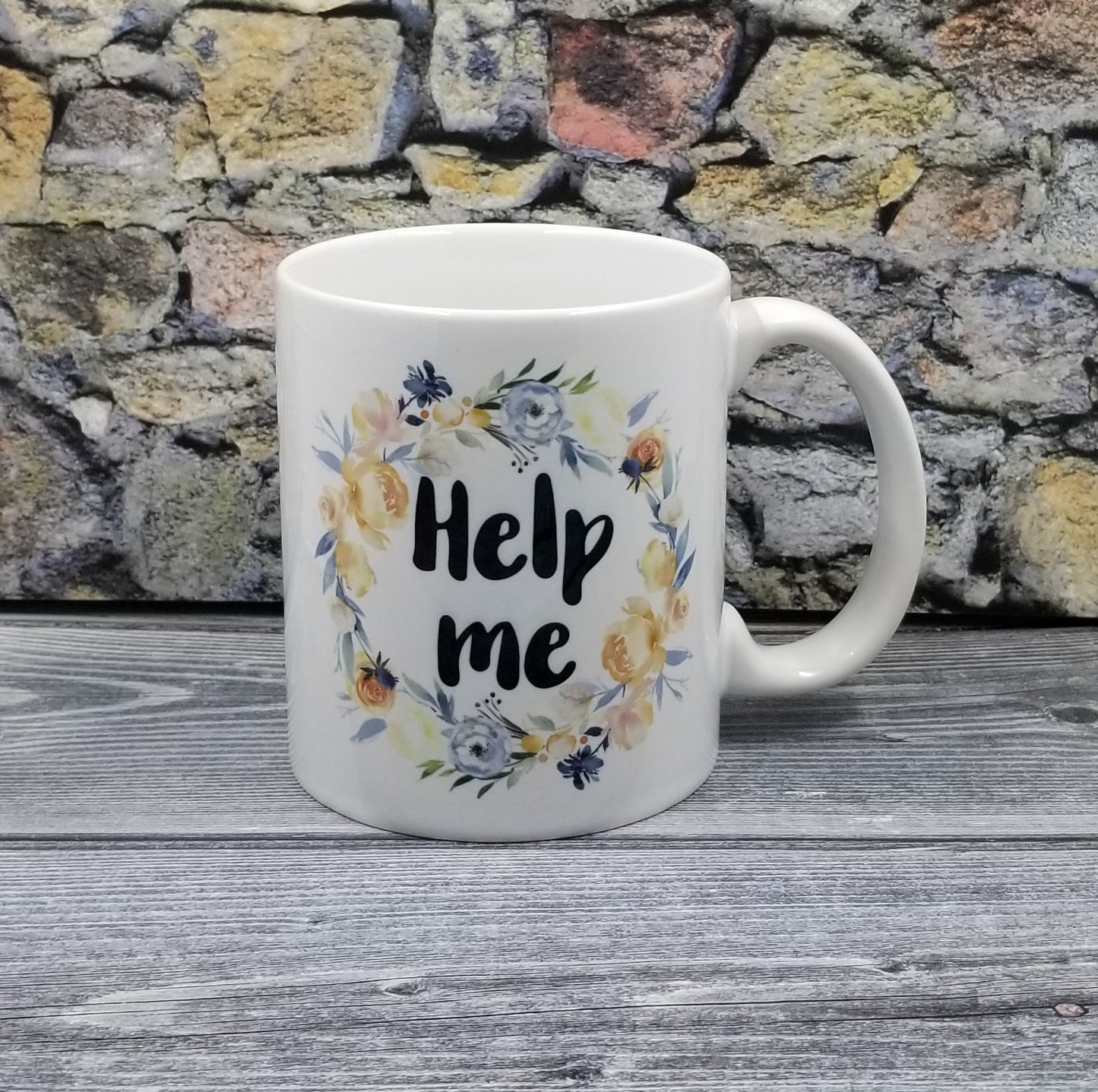 Help Me Floral Mug