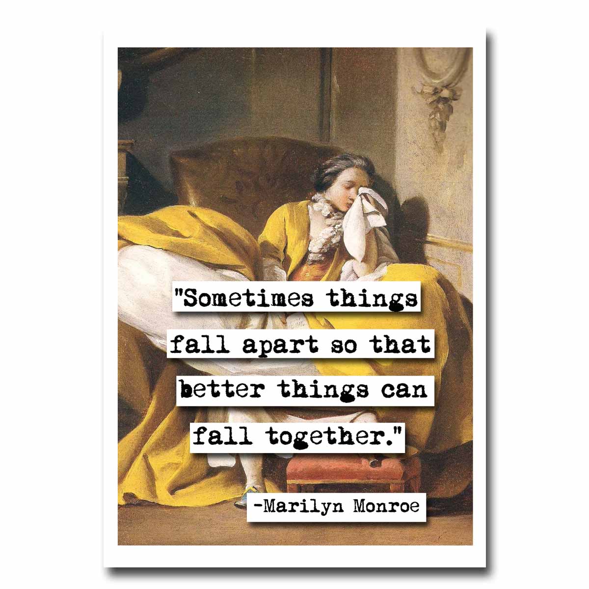 Marilyn Monroe Fall Apart Quote Blank Greeting Card