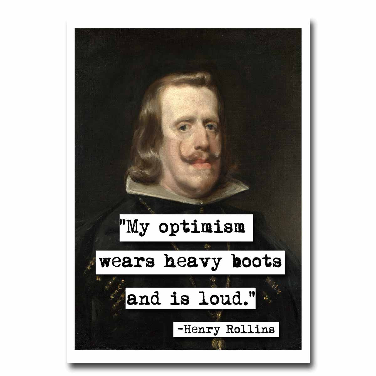 Henry Rollins Optimism Quote Blank Greeting Card