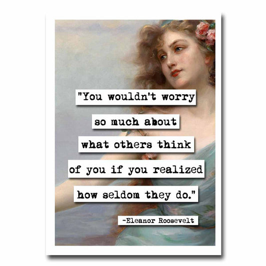Eleanor Roosevelt Worry Quote Blank Greeting Card