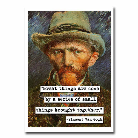 Vincent van Gogh Great Things Quote Blank Greeting Card
