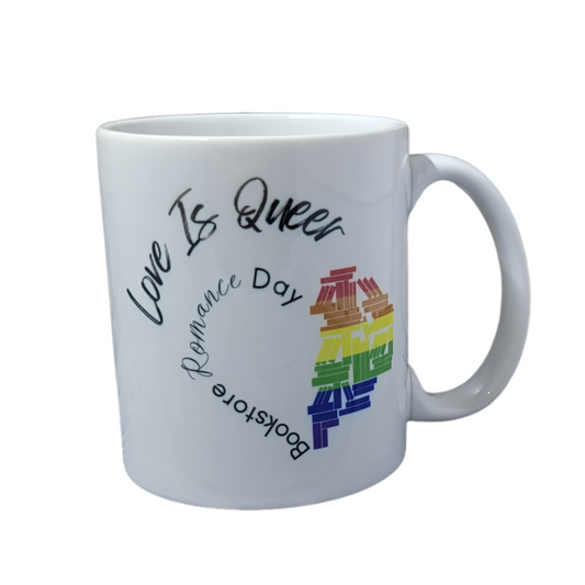 Bookstore Romance Day  Love is Queer Mug