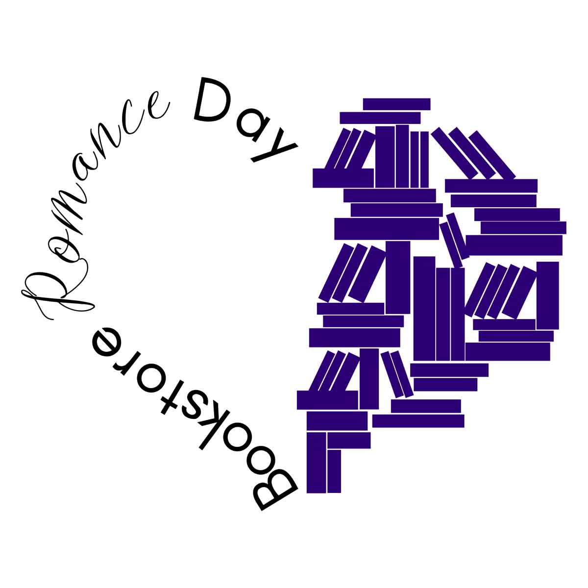 Bookstore Romance Day Logo Magnet