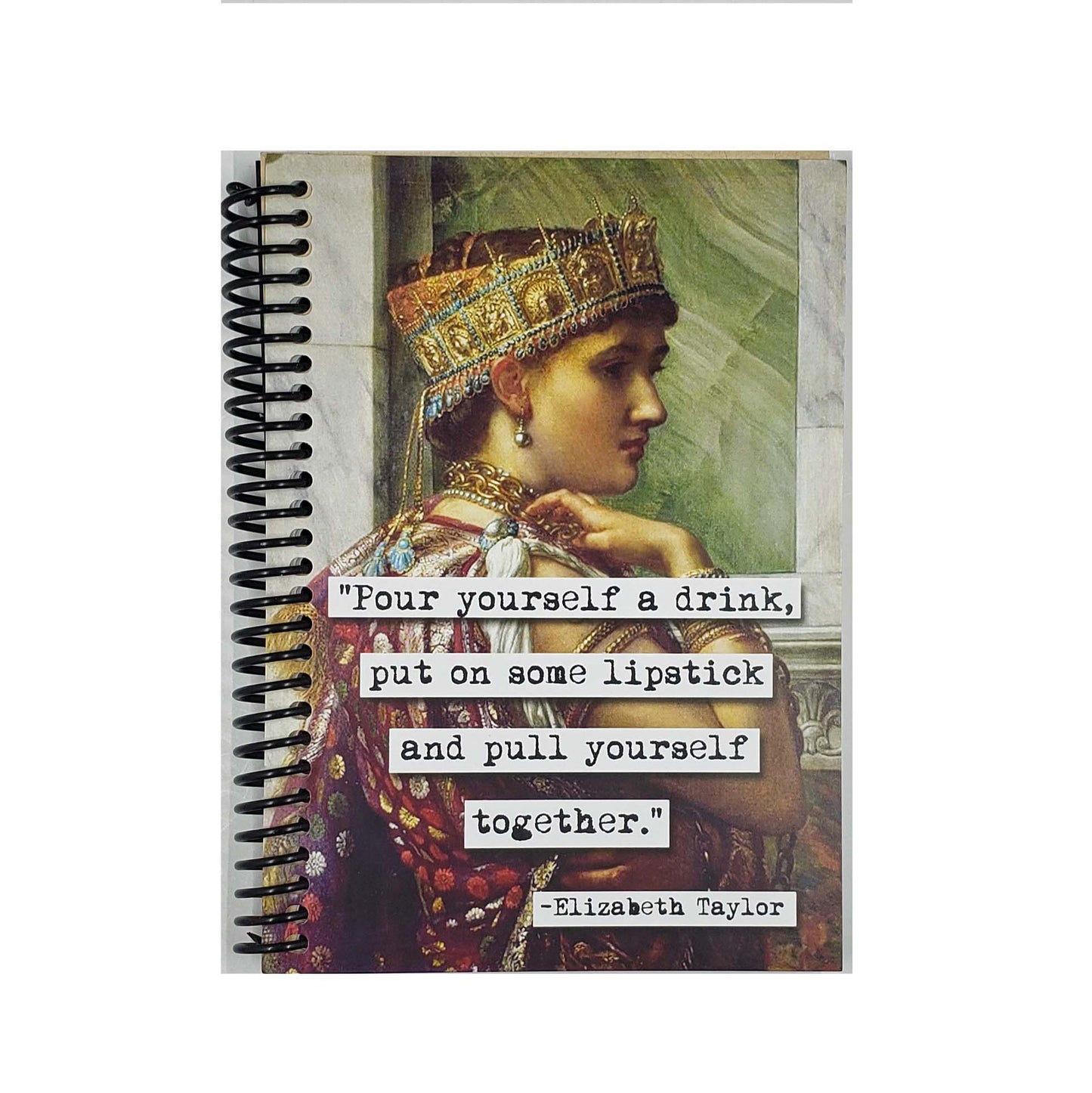 Elizabeth Taylor Pull Yourself Together Quote 5x7 Notebook