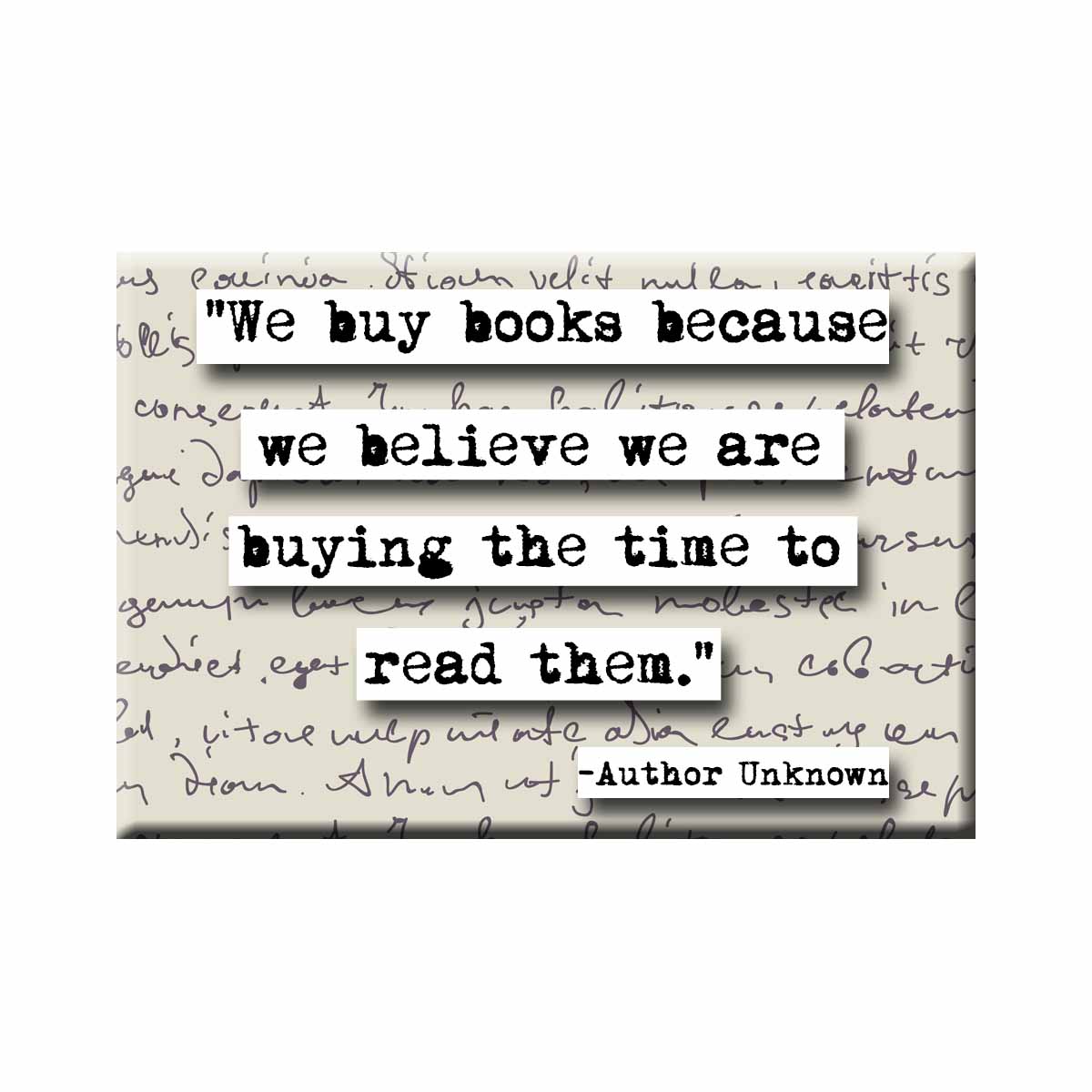 We Buy Books Refrigerator Quote Magnet (no.179)