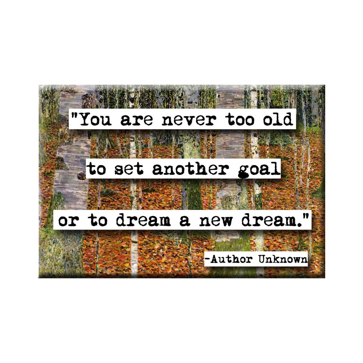 Never Too Old Quote Magnet  (no.204)