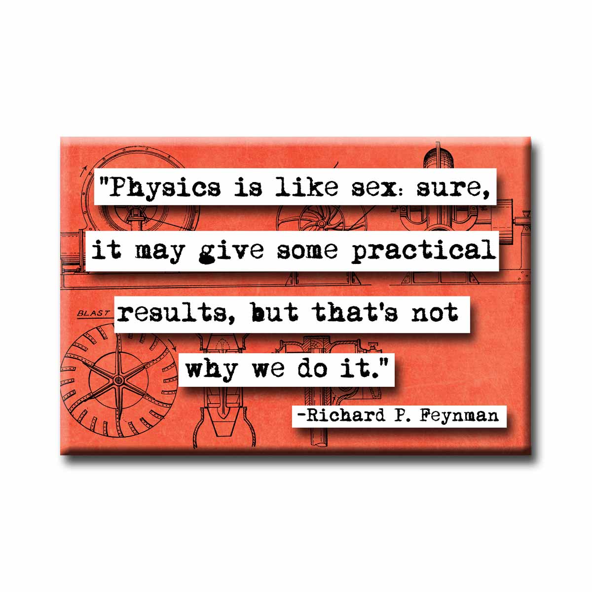 Richard P. Feynman Physics is Like Sex Quote Magnet (no.261)
