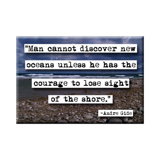 Andre Gide Lose Sight of the Shore Quote Magnet (no.739)