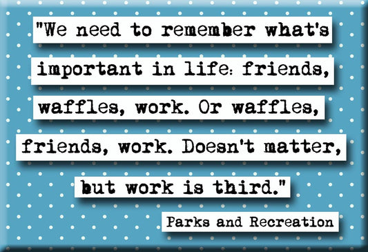 Parks and Recreation Friends Waffles Work Refrigerator Magnet(no.822)
