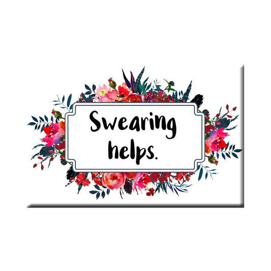 Swearing Helps Refrigerator Magnet (RM965)