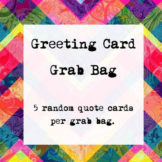 Greeting Card Grab Bag Blank Quote Greeting Cards