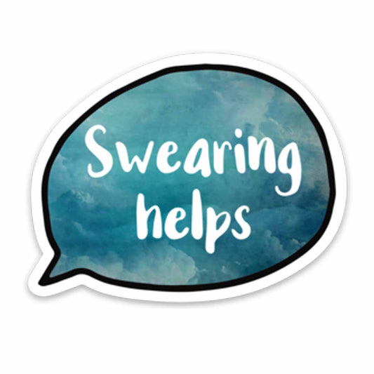 Swearing Helps Vinyl Sticker