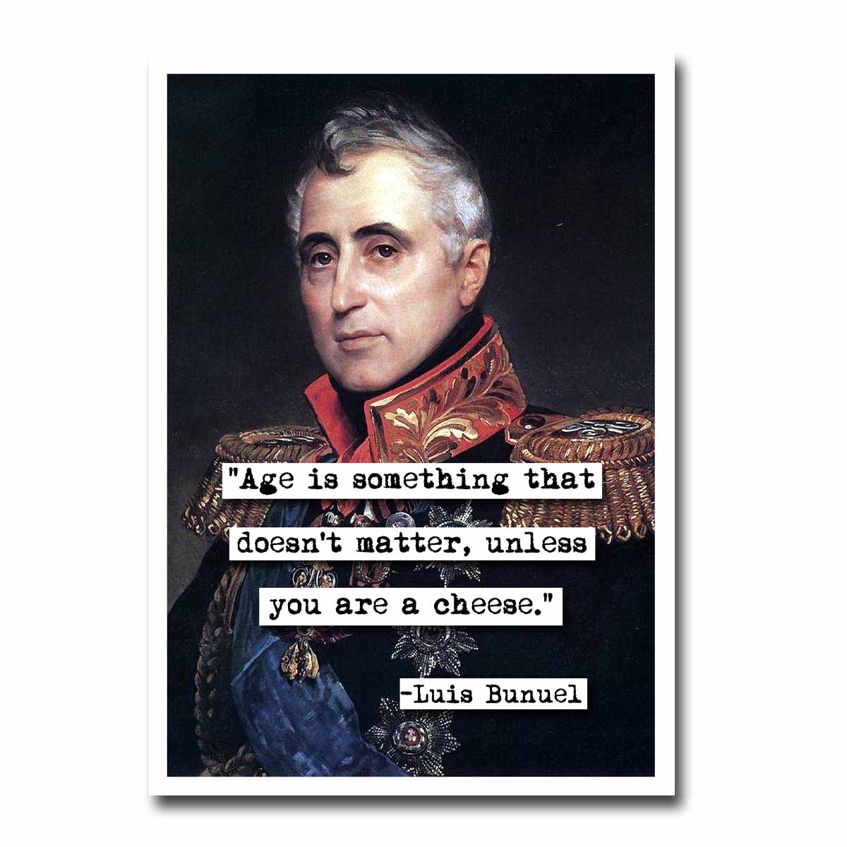 Luis Bunuel Age Quote Blank Greeting Card