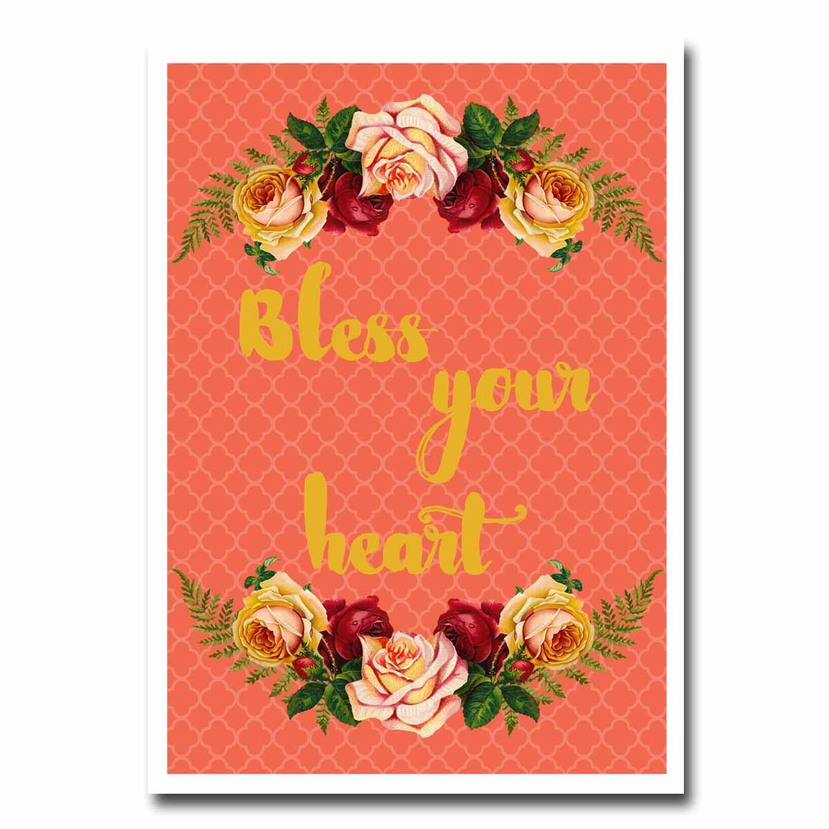 Bless Your Heart Blank Greeting Card