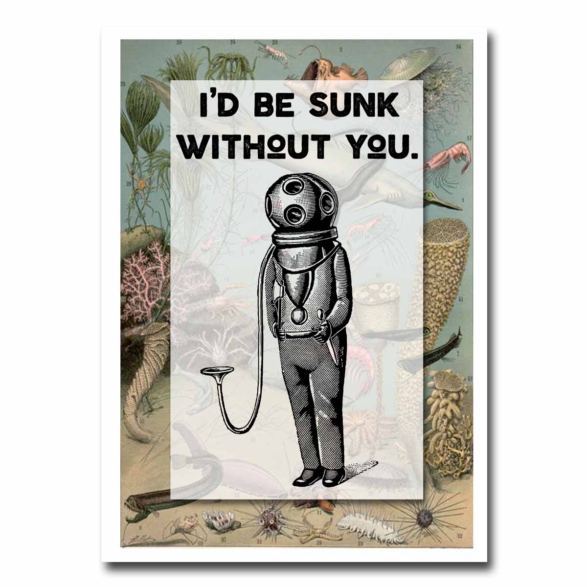 Sunk Without You Blank Greeting Card NSFW