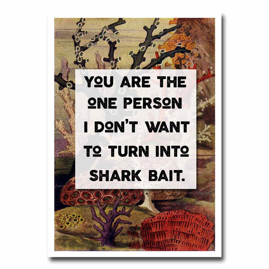 Shark Bait Blank Greeting Card