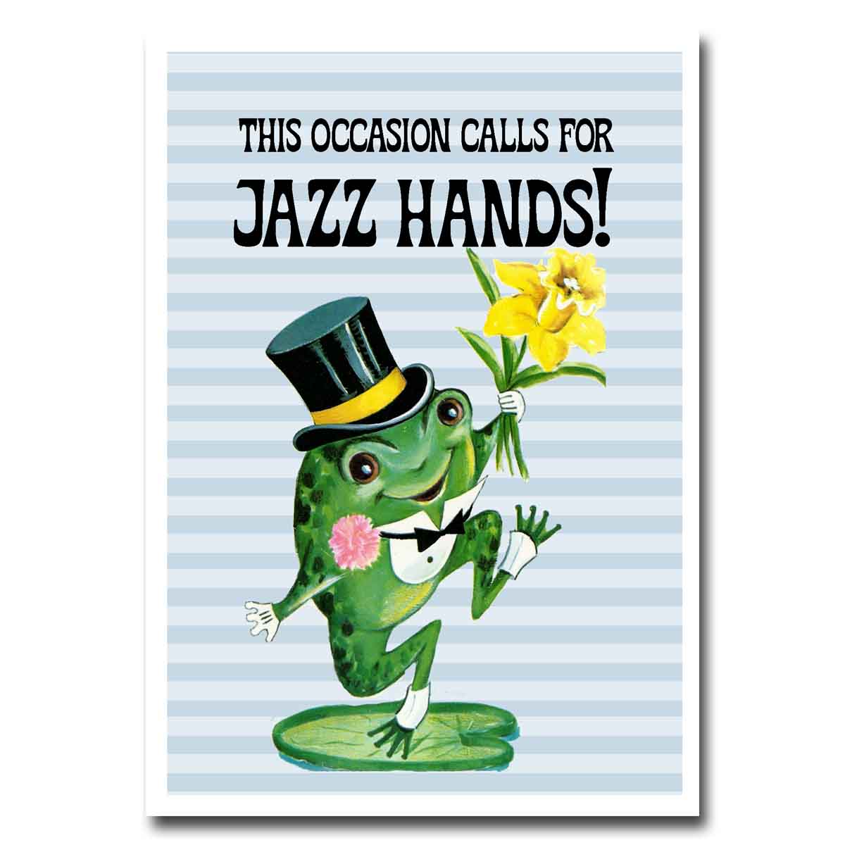 Jazz Hands Congratulations Blank Greeting Card