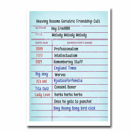 Heaving Bosoms Catchphrases Blank Greeting Card