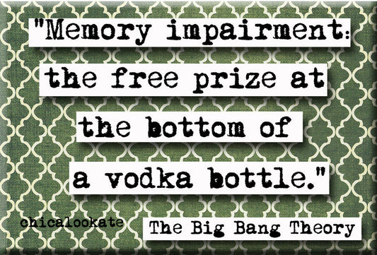 Big Bang Theory Vodka  Magnet  (no.398)
