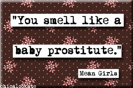 Mean Girls You Smell Like a Baby Prostitute Quote Magnet (no.702)