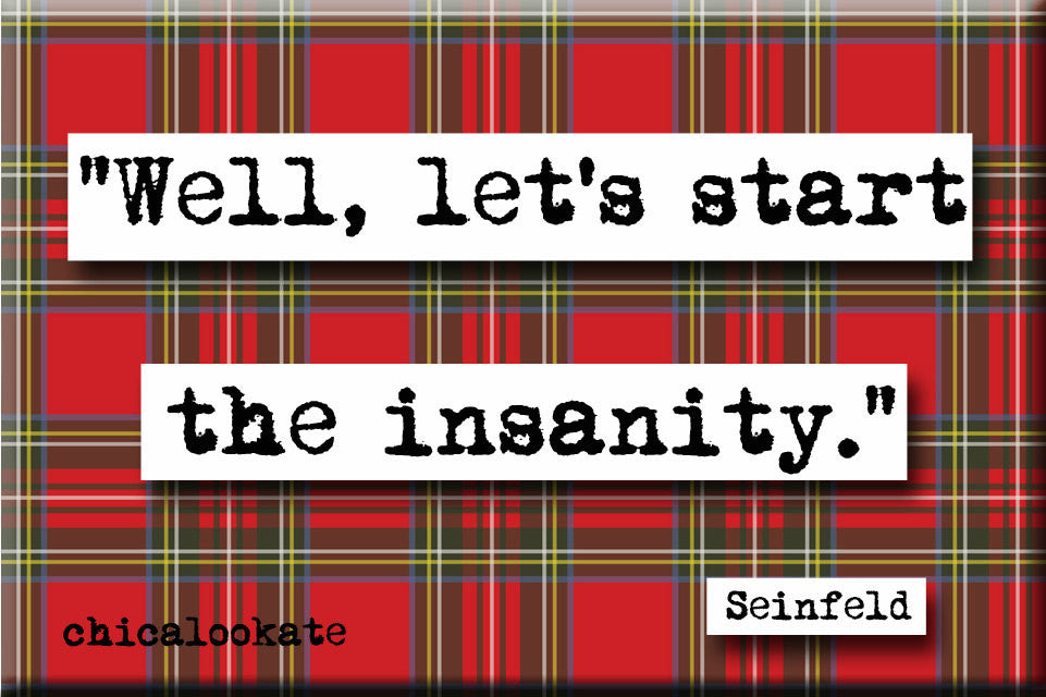 Seinfeld Lets start the Insanity Television Quote Refrigerator Magnet