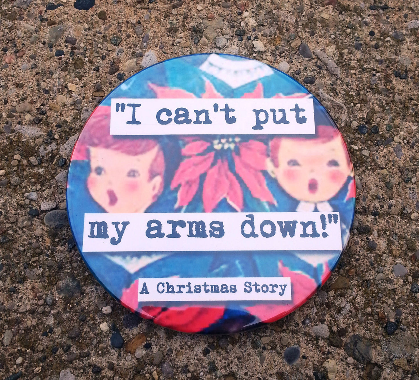 Christmas Story Can't Put My Arms Down Christmas Drink Coaster (23c)