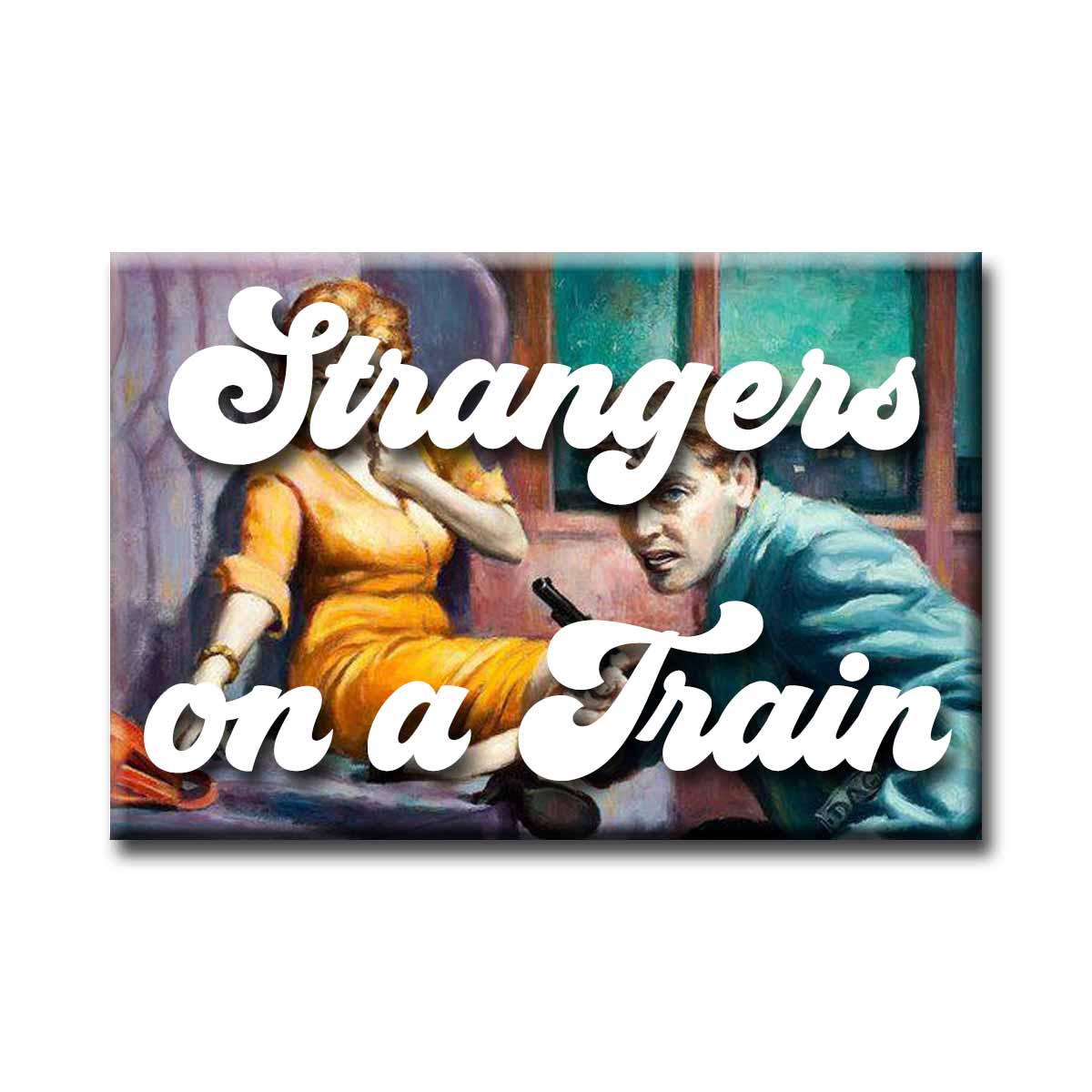 Strangers on a Train Mystery Trope Refrigerator Magnet