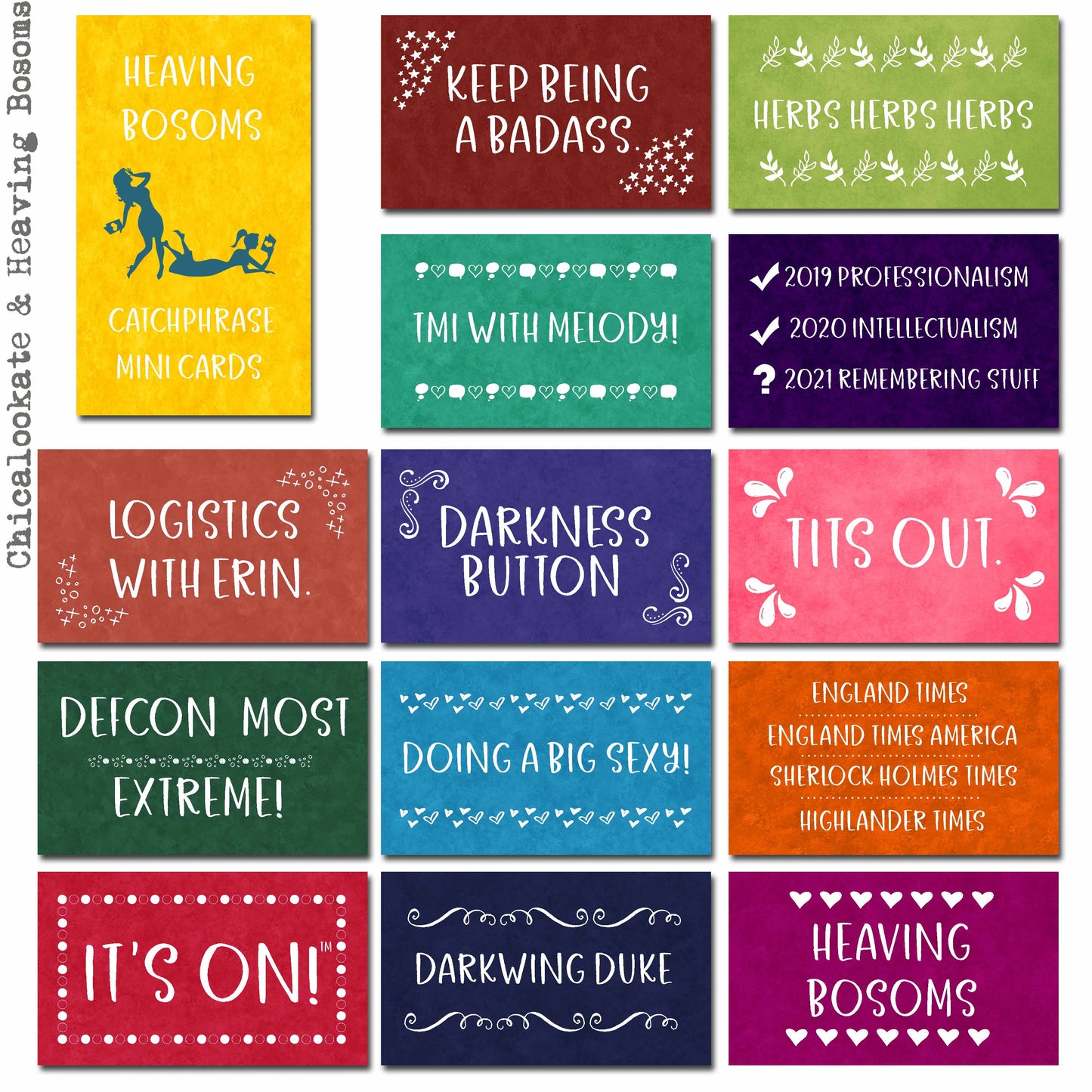 Heaving Bosoms Mini Quote Cards Set of 12