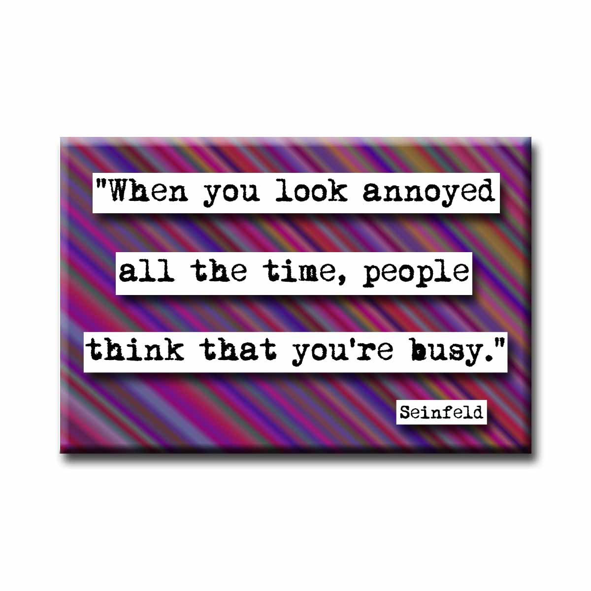 Seinfeld Look Annoyed Television Quote Refrigerator Magnet