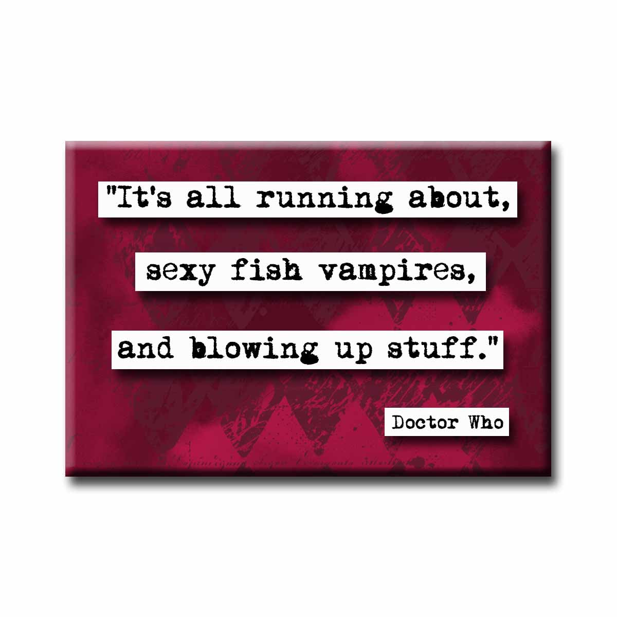 Doctor Who Biting and Kissing Quote Magnet