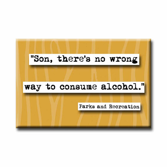 Parks and Recreation No Wrong Way Ron Swanson Quote Magnet