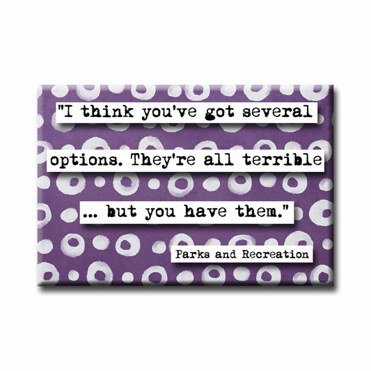 Parks and Recreation Options Quote Magnet
