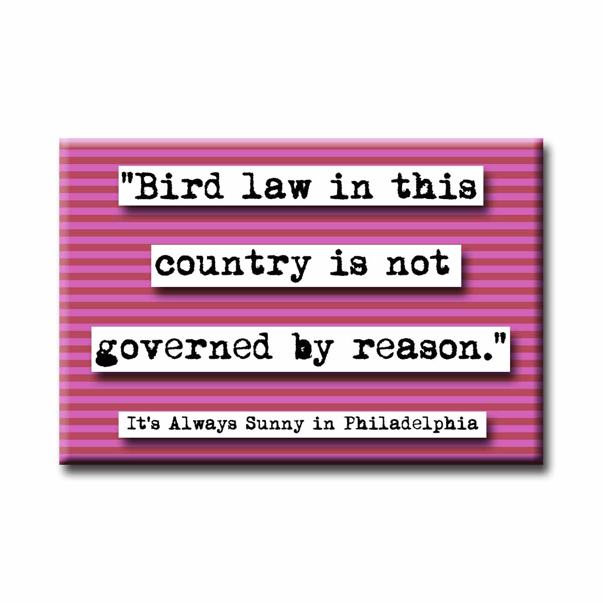 It's Always Sunny in Philadelphia Bird Law Quote Magnet
